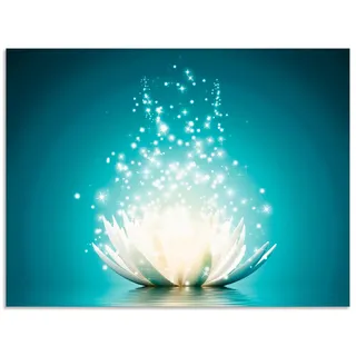 Wandbild ARTLAND "Magie der Lotus-Blume", blau (farbe bild(er): blau), B:40cm H:30cm, Bilder, als Alubild, Leinwandbild, Poster in verschied. Größen