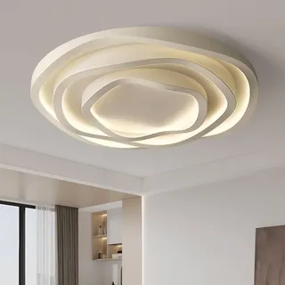 HTsilphelene Moderne Deckenleuchte,40CM Dimmbare 3000K-6500K Deckenlampe Schlafzimmer, Minimalistische Kreativitätsform Lampe Deckenlampe für Wohnzimmer Schlafzimmer Küche Flur (F 40CM)