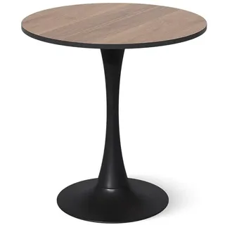 Vicco, Esstisch, Esstisch Carl, Nussbaum/Schwarz, 70 x 70 cm (70 x 70 x 73 cm)
