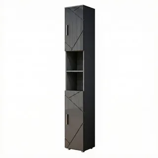 Vicco Badschrank Irma Anthrazit Hochglanz, 30 x 192 cm,