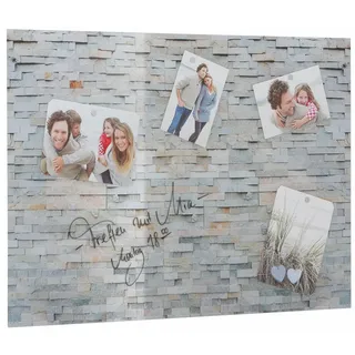 OTTO home Magnettafel Stone Wall, (1-tlg), Memoboard, Acrylglas, Stein, magnetisch, Tafel grau