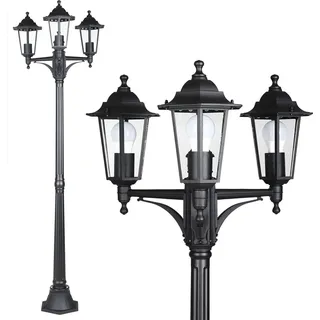 monzana Außenleuchte Aluminium 176 cm 3-flammig IP44 grau