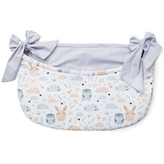 Amilian Betttasche zum Einhängen; Spielzeugtasche; Babybetttasche; Windelntascher grau