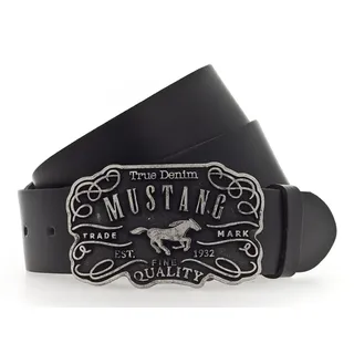Mustang Herrengürtel Leder schwarz 95