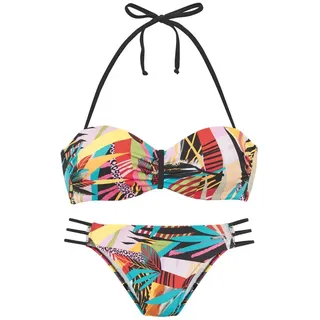 Bruno Banani Bügel-Bandeau-Bikini Damen Mehrfarbig 44 Cup C