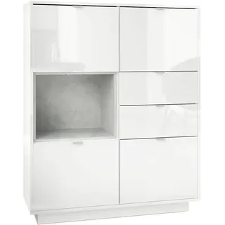 Vladon Highboard 103 x 123 x 37,5 cm Grau