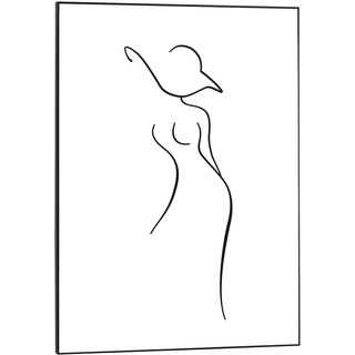 Reinders! Gerahmtes Bild ALMOND, Schwarz - Weiß - 50 x 70 cm - Frauen Silhouette