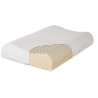 allnatura orthopädisches Nackenstützkissen 40x60 Sana-Vario 2 - Weiches anpassbares Kopfkissen (100% Naturkautschuk) - für Seitenschläfer Rückenschläfer - Höhe 11,5cm - Made in Germany