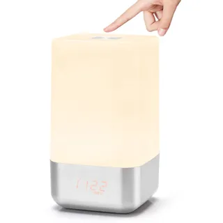 TOPINCN WakeUp Light Wecker, Farbiger Sonnenaufgang Sonnenaufgangssimulation Nachttischlampe Leselampe Schlafzimmer Sonnenlichtalarm für Erwachsene Kinder