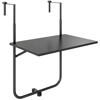Outsunny Balkontisch 62 x 60 x 85,5 cm Schwarz