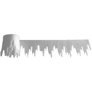 naninoa Eiszapfen Fensterdekoration 5m x 0,3m. Girlande Schneewatte Eiszapfengirlande Winterdeko Weihnachten