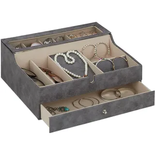 Relaxdays Schmuckboxen mit Schublade