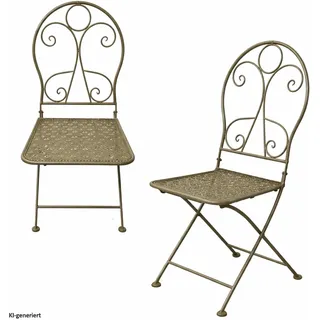 Hti-Living Solea Gartenstuhl 40 x 50 x 93 cm Khakigrün 2 St.
