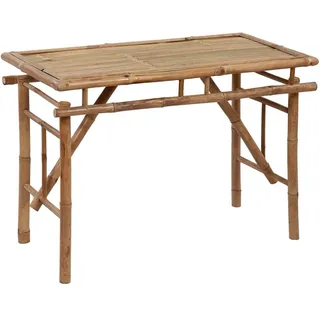vidaXL Gartentisch, Klapptisch für Innen Außen, Campingtisch Klappbar Tragbar, Gartenmöbel Terrassentisch Bambustisch, 115x50x75cm Bambus