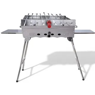 Grillpeter Mangal Khan mit 9er Drehspieß USB-Motor 9 Spieße Powerbank