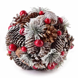 Mondex Christbaumkugel, Braun, Kunststoff, 18x18x18 cm, Dekoration, Weihnachtsdekoration, Weihnachtsbaumschmuck