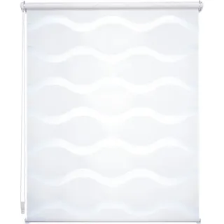 LIEDECO Duo-Rollo Klemmfix Wave 120 x 150 cm weiß
