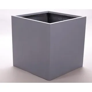 eleganteinrichten Blumenkübel Fiberglas 50 x 50 x 50 cm grau