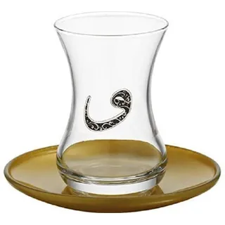 LAV Teeglas 12tlg. LAV "VAV" Türkische Premium Teegläser Set 12-Teilig Gläser Cay, 12-tlg., Glas