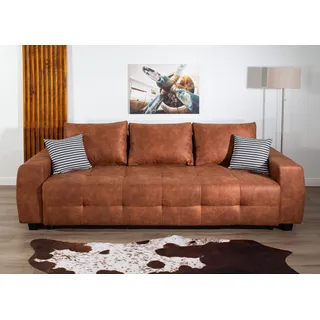 OTTO home Schlafsofa Mikrofaser 2-Sitzer Braun