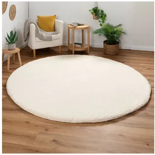 Steffensmeier Wollteppich Rabat Rund, rund, Berber Teppich aus Marokko, handgeknüpft weiß Ø 250 cm