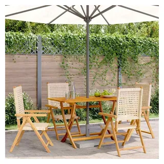 vidaXL Gartenstuhl Verstellbar 4 St. 4 x 4 x 4 cm beige