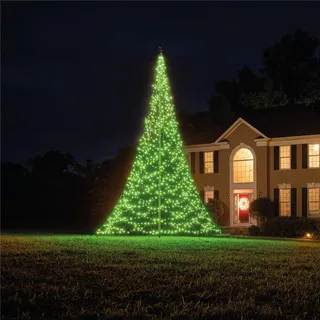 Fairybell LED-Weihnachtsbaum für draussen - Smart Magic - 6 Meter - 1152 LEDs - Geeignet für vorhandene Fahnenmasten - RGBW Farben - Gesteuert mit App