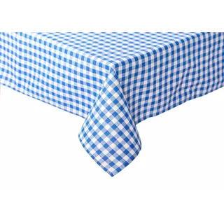 texpot Landhaus Tischdecke 110 x 160 cm blau-weiß Kariert 5 mm Karo 100% Baumwolle