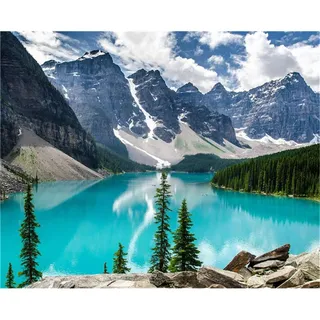 Puzzle 5000 Teile Rocky Mountain im Frühling, Farbenfrohes Puzzle für Erwachsene und Kinder ab 14 Jahren Klassische Puzzles Geschicklichkeitsspiel für die ganze Familie-61.61x41.53 Zoll (156.5 x 105.