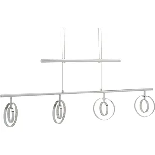 4Fl. Zug-Pendelleuchte Hängeleuchte Hängelampe 16 W 1440 lm Chrom