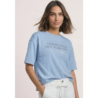 STREET ONE Sweatshirt Sweatshirt mit Wording Blau 42