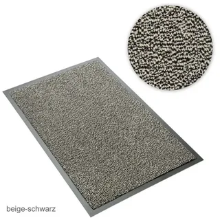 Metzker® Fußmatte Schmutzfangmatten - Sauberlaufmatten, rechteckig, Höhe: 7 mm, 120x180cm - beige-schwarz meliert beige|schwarz|weiß 120 cm x 180 cm x 7 mm