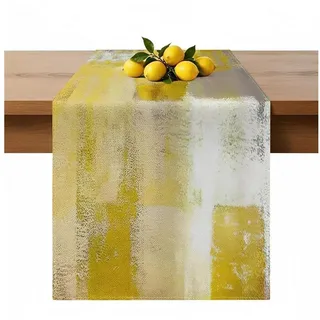 LuxusKollektion Tischläufer Tischläufer Gelb 40 x 100 cm (1-tlg) gelb