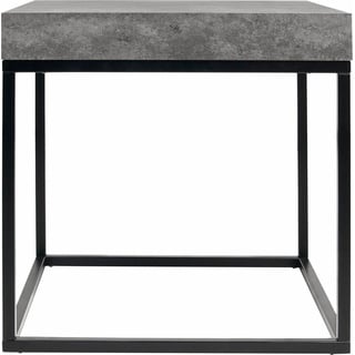 Couchtisch TEMAHOME "Petra" Tische Gr. B/H/T: 55 cm x 53 cm x 55 cm, grau (beton, optik, schwarz) Eckige Couchtische eckig Tisch