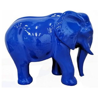 JVmoebel Skulptur Abstrakte Figur Kunst Elefant Skulptur Deko Design Statuen blau