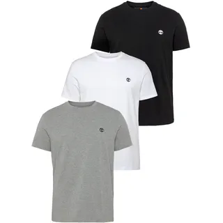 T-Shirt TIMBERLAND "3xPack Basic Jersey Crew Tee Slim Multi Color" Gr. M, bunt (multi color) Herren Shirts