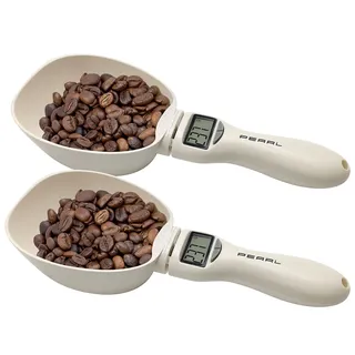 2er-Set Digitale XL-Löffel-Waagen mit LCD-Display und 250 ml Volumen