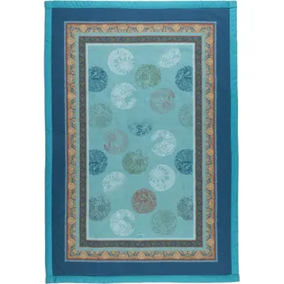 Bassetti Florence Plaid aus 100% Baumwolle in der Farbe Türkis T1, Maße: 270X250 cm - 9333462