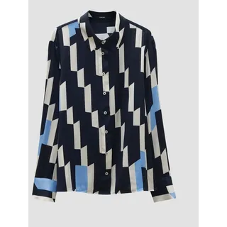 Someday Damen Kurzarmbluse | Printbluse ZINNOVA Loose in Satin Optik Ocean, 40