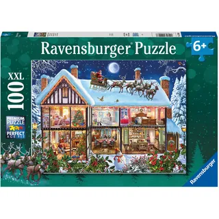 Ravensburger Puzzle Weihnachten zu Hause 100 Teile