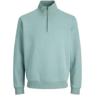 JACK & JONES Male Sweatshirt mit halbem Reißverschluss Einfarbig Sweatshirt mit halbem Reißverschluss
