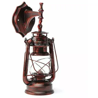 CHIMHOON Wandleuchte, Retro Antik Vintage Laterne Lampe, Außen Garten Leuchte, Wandlampe, Außen Antik Nostalgisch Rustikal Laterne Lamp, für Flure Treppenhäuser Restaurants (Rotbronze)