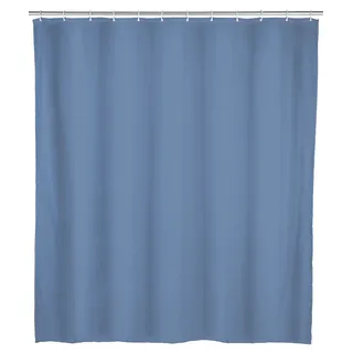 WENKO Duschvorhang Uni grau-blau - blau