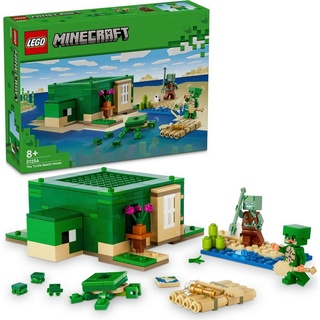 LEGO® Konstruktionsspielsteine Das Schildkrötenstrandhaus (21254), LEGO Minecraft, (234 St), Made in Europe bunt