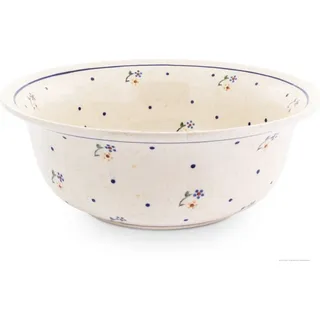 Original Bunzlauer Keramik 2 Liter Schüssel Schale Ø24,5 cm Rührschüssel Salatschüssel Beilagenschüssel Obstschale [Form 4] im Design 111
