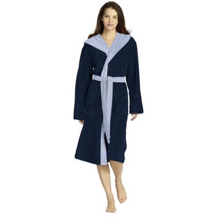 Vossen Bademantel Poppy, Dunkelblau, Textil, unisex, Textiles Vertrauen - Oeko-Tex®, Taschen, besonders flauschig, modische Optik, Badtextilien, Bademäntel