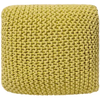 Beliani Pouf, Gelb, Textil, 1-Sitzer, Rechteckig, 50x31x50 cm, Wohnzimmer, Hocker, Poufs