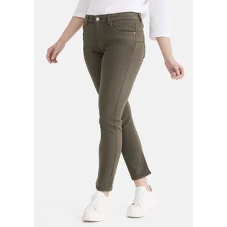 5-Pocket-Jeans STOOKER WOMEN "Milano Denim Thermo Magic Shape Fit Jeans", Damen, Gr. 42, Länge 28, grün (grün night), Denim/Jeans, 76% Baumwolle, 22% Polyester, 2% Elasthan, schmal lang, Jeans 5-Pocket-Jeans, Casual Clean Wash Denim Jeans Thermo Effekt für Damen
