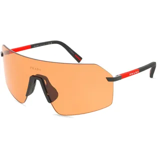 Prada Linea Rossa 0PS B50S Herren-Sonnenbrille Randlos Geometrisch Metall-Gestell, schwarz