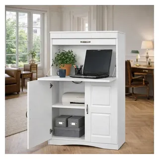 bv-vertrieb Sekretär Sekretär Landhausstil weiß mdf Schreibtisch 78 x 36 x 124 #345